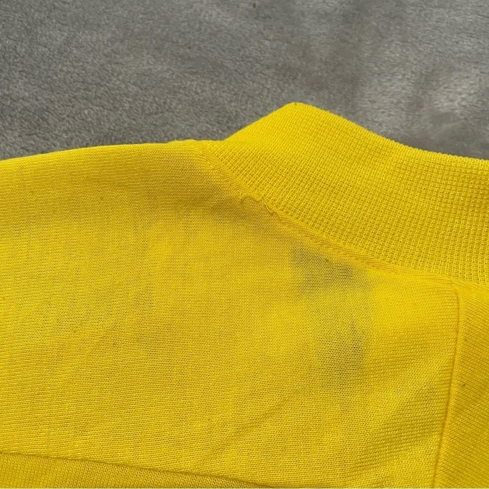 Vintage Reebok Yellow Cycling Jersey Made inUSA Size XL Short Sleeve Quarter Zip